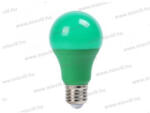 V-TAC SKU-7343 színes zöld LED izzó lámpa E27 gömb A60 9W 806lm 200° világítási szög (7343)