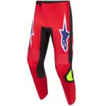Alpinestars Pantaloni motocross Alpinestars Fluid Grid roșu-negru-violet-galben fluo (AIM171-0307)