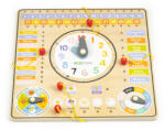 Homelux Tablă didactică interactivă din lemn cu calendar și ceas (ESC-W-036)