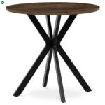 Artium Kerek étkezőasztal Old wood dekorációval. Méret: 80x75 cm. Mdf asztallap, fém váz