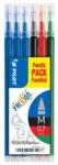 Pilot Rollertoll betét, 0, 35 mm, törölhető, PILOT "Frixion Ball/Clicker", 4 vegyes szín (BLS-FR-7-3L-BRG-S6) - nyomtassingyen