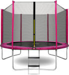 AGA Trambulin külső védőhálóval 250 cm AGA SPORT TOP MRT1008P + létra - Rózsaszín (K15834)