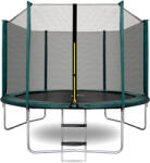 AGA Trambulin külső védőhálóval 250 cm AGA SPORT TOP MRT1008DG + létra - Sötétzöld (K14688) - kertaktiv