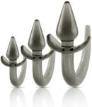  Anál plug szett farokkal 3 db-os Black Axinite 3 In 1 Anal Plug Kit Set with Tail Design