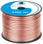 Cabletech Hangszórókábel transzparens réz-alumínium CCA 2x0, 5mm2 /méter (KAB0354)