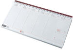 REALSYSTEM Asztali naptár kép nélküli REALSYSTEM fekvő fehér lapos bordó 2026 (7931-09) - papir-bolt