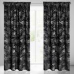 Takoy Puha bársony sötétítő függöny STELLA ezüst virágmintával 140 x 300 cm