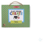 Melissa & Doug Kreatív játék, Letörölhető rajzoló és mágneses játékkészlet - Farm (41325)