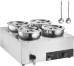 VEVOR Levesmelegítő 4x7, 4 literes rozsdamentes acél ételmelegítő 1500W levesállomás (BW474QT1500W4FX59V2)