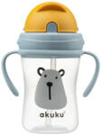 AKUKU Tanulópohár Szívószálas, maci minta (300 ml/db) (ipaszm)