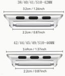 Alfa Cataramă Metalică Premium pentru Apple Watch | Argintiu | Compatibilă cu Toate Modelele (WZ1383)
