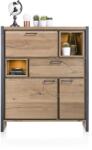  Comoda semi-inaltime Metalo stejar 125/42/150 cm (36337-RWB) Comoda