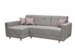  Coltar extensibil HAKAN stanga gri-roz pudra, 238/146/94 cm (0000238005)