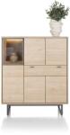  Comoda semi-inaltime Helsinki stejar 120/42/140 cm (46869-LNO) Comoda
