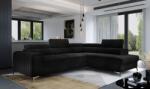  Coltar extensibil Laurian negru 278/205/92 cm (LAU_39)