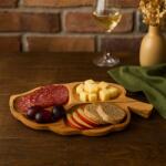 ATELIER 49 Platou rustic artizanal din lemn de fag pentru servire, 53x27 cm - FRUNZA (ATE49-TOF-0467) Tava