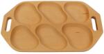 ATELIER 49 Platou din lemn pentru servire 6 compartimente, lemn de fag, 48x28 cm (ATE49-PLF6CMP) Tava