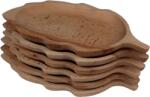 ATELIER 49 Set 6 farfurii din lemn de fag pentru servire , model frunza, 34x18 cm (ATE49-S6FL) Tava