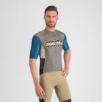 Sportful Tricou Sportful SUPERGIARA LOGO, gun metal/teal blue (L)
