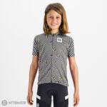 Sportful Tricou copii Sportful Checkmate, negru/alb/galben (14 rokov)