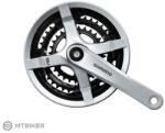 Shimano Pedalier Shimano FC-TY501, 170 mm, 3x8, 48/38/28T, pătrat, argintiu