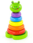 Viga Toys Fa építő készlet piramis gyermekeknek Viga Béka
