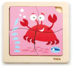 Viga Toys Fa képes kirakó puzzle Viga 4 db rák