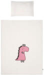 Belisima 3-részes ágyneműgarnitúra Belisima Dino 3D 90/120 krémszínű-rózsaszín - babamamakozpont