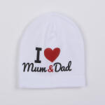 NEW BABY Baba sapka New Baby I Love Mum and Dad fehér - babamamakozpont - 2 969 Ft