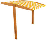 Baby Mix Tető a gyermek fa homokozóhoz Baby Mix 120x120 cm sárga-fehér