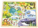 Viga Toys Gyermek fa puzzle Viga Zoo 48 db