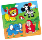 Viga Toys Fa fogantyús formaberakó puzzle Viga Állatkert