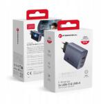 Forcell F-ENERGY GaN VT-42B hálózati töltő 2 x Type C + USB A PD QC4.0 4A 65W szürke (284337)