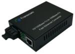 Transcom Mediaconvertor 10/100M 1310/1550nm WDM, 8 DIP switch Type A Singlemode 20km, conector SC - TRANSCOM, TS-100-BD-20A-8DIP (TS-100-BD-20A-8DIP)