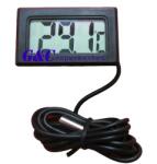 Basetech Hőmérő 1 méter érzékelő kábellel digitális hőmérséklet mérő 1 m szonda hosszú 1 méteres vezeték (HOMERO_1_M)