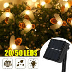 Voltronic Napelemes fényfüzér 5 méter 20 db meleg fehér méhes LED kültéri világítás vízálló dekoráció (FENYFUZER_5M_MEH_SOLAR)