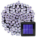 Voltronic Napelemes fényfüzér 7/12/22/32 méter 50/100/200/300 db hideg fehér LED kültéri világítás vízálló karácsonyi dekoráció 8 üzemmódú napelemes világítás (FENYFUZER_7M_HFEH_SOLAR)