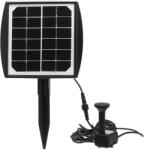 SolarTech Szökőkút napelemmel szivattyú 200 l/h 60 cm max magasság napelem 6V 2W kerti tó levegőztető levegőztetés vízforgató halastó (NAPELEMES_SZOKOKUT_220L_9V)
