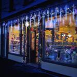 Voltronic Napelemes meteor fényfüzér 50 cm LED hideg fehér kültéri világítás vízálló karácsonyi dekoráció napelemes meteorzápor fény (FENYFUZER_MET_50_HFEH)