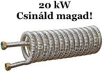 GRAVIKOL Hőcserélő 20 kW Csináld magad! DN16 inox gégecsőből, 3/4" csatlakozóval bojlerbe házilag elkészíthető bordáscső. 1, 1 m2 hasznos felület (HOCSERELO-20KWINOXDN16_CST)