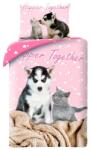 Halantex Kutyás-cicás Ágyneműhuzat Szett - Happier Together (HAX600878)