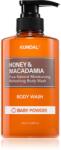 KUNDAL Honey & Macadamia Baby Powder gyengéd tusfürdő gél hidratáló hatással 500 ml