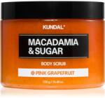 KUNDAL Macadamia & Sugar Body Scrub Pink Grapefruit gyengéd testpeeling nyugtató hatással 550 g