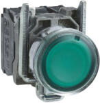 Schneider Electric Harmony XB4 - XB4BW33M5 - komplett fém LED világító nyomógomb, Ø22, visszatérő, 1NO+1NC, 230VAC, zöld (XB4BW33M5)