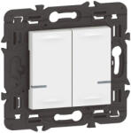 Legrand Program Mosaic Netatmo fehér okos kettős kapcsoló (2x végrehajtó), nulla (N) vezető bekötéssel, keret nélkül - 077702LA (077702LA)