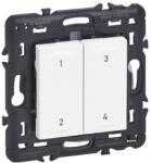 Legrand Program Mosaic-Netatmo okos vezeték és elem nélküli 4-es szcenárió kapcsoló (KTV), falon kívüli, keret nélkül, fehér - 077026L (077026L)