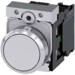 Siemens 3SU1150-0AB60-1BA0 komplett nyomógomb, fehér, 1NO, fém, csavaros Sirius (3SU11500AB601BA0)