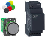 Schneider Electric Harmony XB5R - XB5RFB01 - vezetéknélküli műanyag nyomógomb készlet (nyomógomb+vevő) , 24VDC, Zigbee, nem programozható (XB5RFB01)
