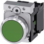 Siemens 3SU1100-0AB40-1BA0 komplett nyomógomb, zöld, 1NO, csavaros Sirius (3SU11000AB401BA0)