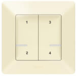 Legrand 752268 Valena Life-Netatmo okos vezeték nélküli 4-es szcenárió kapcsoló (ETV), falon kívüli, 1-es kerettel, elefántcsont (752268)